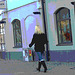 Guldfynd Swedish blond in jeans with low-heeled boots /  La Déesse blonde  Guldfynd en jeans et bottes à talons plats -  Ängelholm / Suède - Sweden.  23 octobre 2008- Postérisation