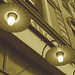 Lampadaires de façade et architecture envoûtante / Wall street lamps and enchanting architecture - Portland, Maine.  USA - 11 0ctobre 2008- Sepia