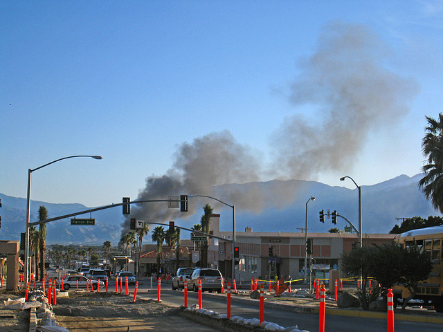 Smoke From Mobile Home Fire (5363)