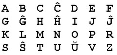 alfabeto de Esperanto