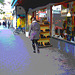 La Dame au petit vélo en bottes de cuir à talons hauts / Little bike Swedish blond Lady in medium high-heeled Boots - Ängelholm / Suède - Sweden.   23-10-2008 - Postérisation