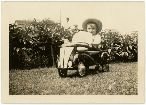 Pedal Car and First Straw Hat, 1938