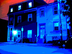 Halifax by the night . Nouvelle-Écosse ( NS)  Canada.   22 Juin 2008- RVB postérisé
