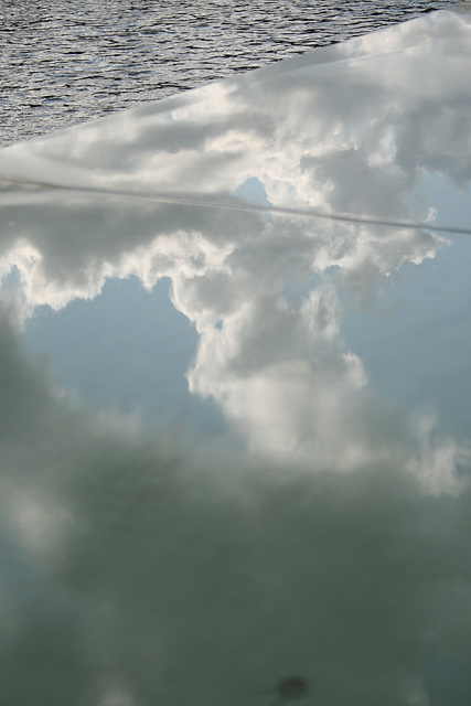 clouds under water