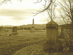 Newport center vault cemetery - Vermont USA .  28 mars 2010 - Sepia