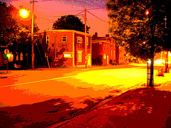 Halifax by the night . Nouvelle-Écosse ( NS)  Canada.   22 Juin 2008  - Postérisation