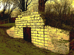 Newport center vault cemetery - Vermont USA .  28 mars 2010- Sepia postérisé