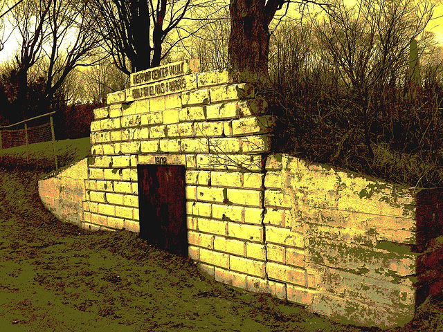 Newport center vault cemetery - Vermont USA .  28 mars 2010- Sepia postérisé