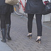 Expresso house Swedish duo - Flat boots and high heels /  Piétonnes suédoises - talons hauts et bottes à talons plats -   Ängelholm - 23-10-2008