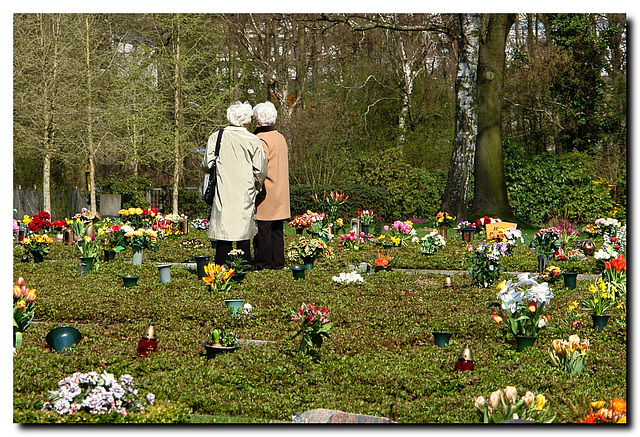 Friedhofs-Besucher