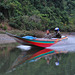 Speed boat going upstream the Nam Ou