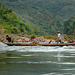 Fishing boat manage to go upstream the Nam Ou