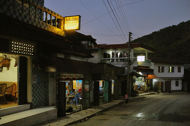 Muang Khua at night