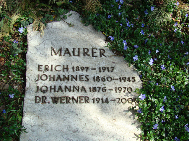 Grave on the cemetery of Biberach an der Riß, Germany