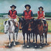 Ĉeval-Rajdanta Familio=Horse-Riding Family_pastel on paper=pasxtele sur papero_72.7x91cm(30f)_2004_HO Song