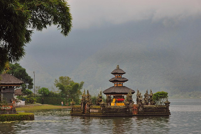 View to the smaller temple island