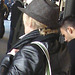 Blonde danoise à chapeau en bottes à talons hauts / Blond danish hatter in high-heeled boots -  Copenhagen, Denmark / Copenhague, Danemark.   20 octobre 2008