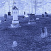 Union cemetery  / South Bolton. Québec, CANADA.  28 mars 2010 - Sepia en négatif