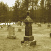 Union cemetery  / South Bolton. Québec, CANADA.  28 mars 2010 - Sepia