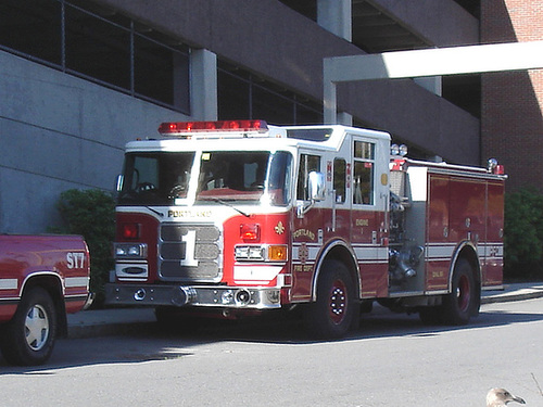 Portland fire dept engine /  Maine USA -  October 11th 2009