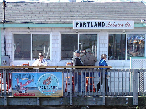 Portland lobster co. restaurant / Maine USA.  11-10-2009