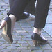 Expresso house Swedish duo - Flat boots and high heels /  Piétonnes suédoises - talons hauts et bottes à talons plats -   Ängelholm - 23-10-2008-  Ultra éclaircie