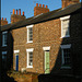 sunlit terraced houses