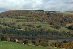 Rocher Cliff across Agden Reservoir