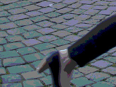 Expresso house Swedish duo - Flat boots and high heels /  Piétonnes suédoises - talons hauts et bottes à talons plats -   Ängelholm - 23-10-2008 -  Postérisation