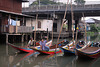 Waiting boat taxis on the Khlong Sam Wah