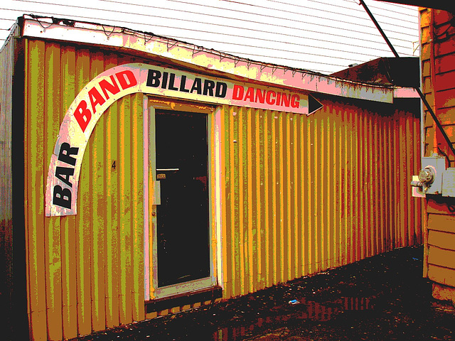 Bar band billard dancing /  Dans ma ville - Hometown.  24 mars 2010 - Postérisation