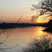 Frühlingsabend über der Elbe bei Pirna