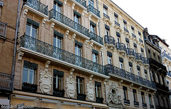 Façades et balcons, rue Gambetta