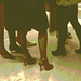 Ferry Swedish high-heeled Goddesses /  Jeunes Déesses suédoises en talons hauts /  24 0ctobre 2008 - Originale éclaircie en sepia postérisé