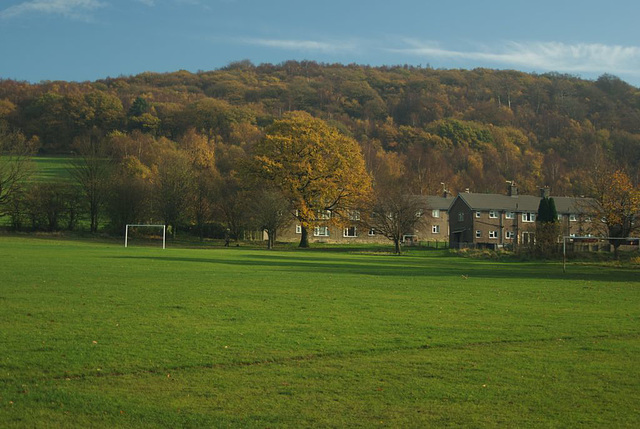 Shire Hill across Pyegrove Playing fields