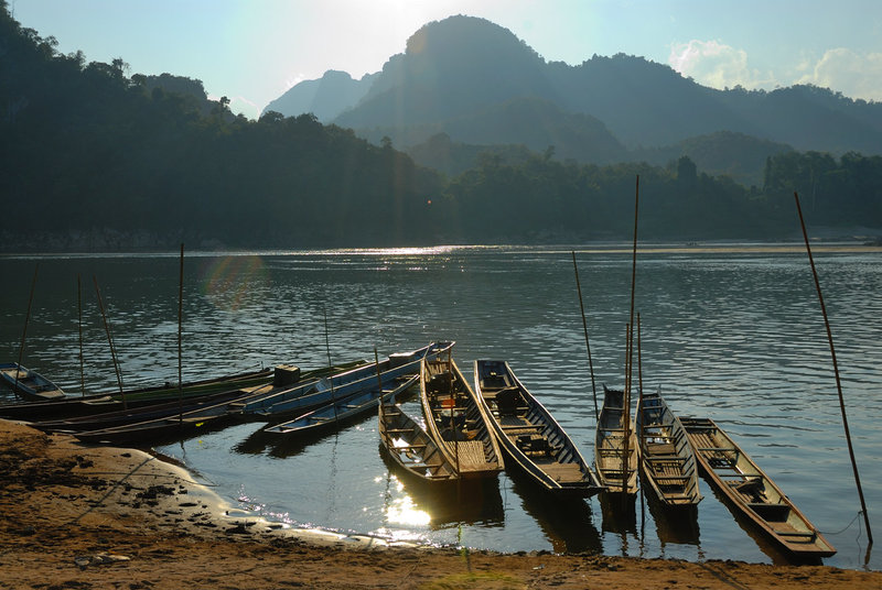 At the Mekong river bank