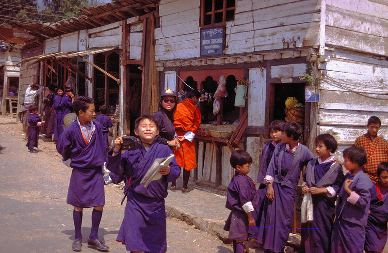 At the road in Wangdue Phodrang