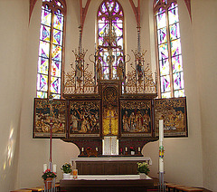 20070423 0139DSCw [D-VS] Altar, Glasfenster, Kirche, Unterkirnach