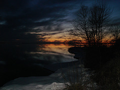 Coucher soleil au belvédère /  Viewpoint sunset  - Dans ma ville / Hometown -  2 mars 2010  - Photo originale