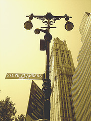 Steve Flanders square /  New-York city - Juillet 2008- Sepia