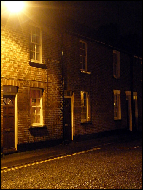 night in a terraced street