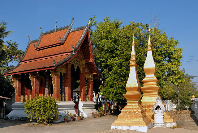 The Buddha footprint pavilion at Wat Saen