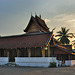 Wat Mai Suwannaphumaham in sunset light