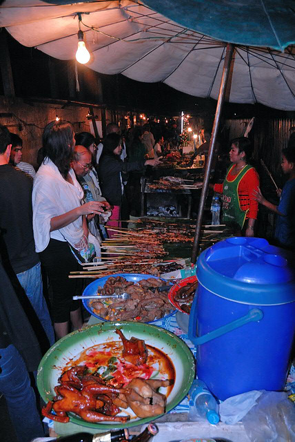 At the food market in Luang Prabang