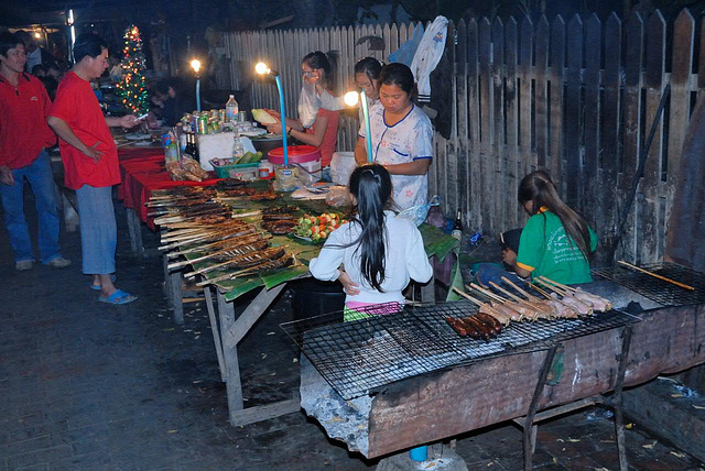 Roasted freshwater fish out out of the Mekong