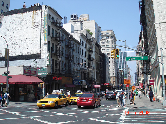 Church and Chambers street corner / New-York city - Juillet 2008