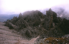 Alpen-5-061-81aw Aufstieg zum Plattkofel