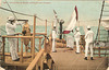 Signaling on board United States Warship