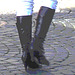 Evas shop willing swedish Goddesses duo in high-heeled Boots /  Duo de belles Suédoises en bottes à talons hauts -  Ängelholm /  Sweden - Suède.  23/10/2008 - Postérisation