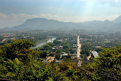 Panorama view from the Phu Si hill top